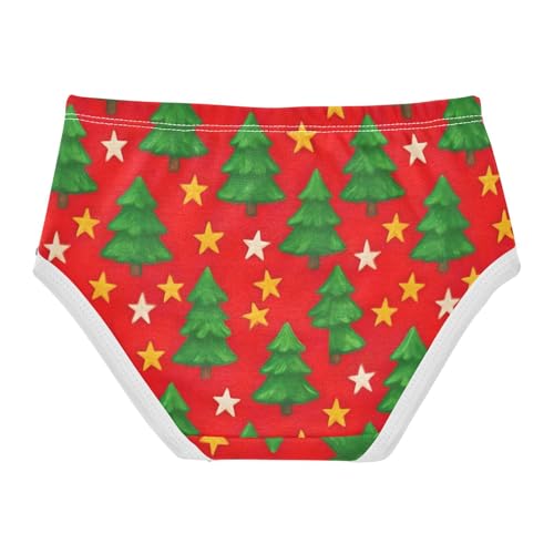 Joisal Cute Christmas Trees Stars Red Toddler Underwear Floral 2t Cotton Girl Panties Cute Cartoon Undies Kids Briefs2