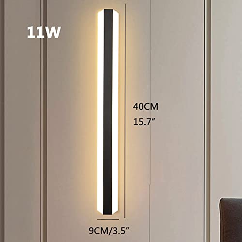 Aplique de pared LED acrílico negro estilo nórdico para dormitorio 2