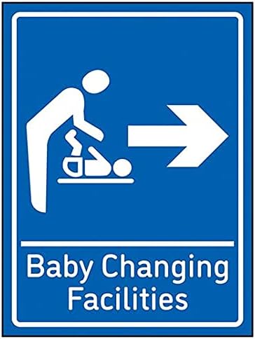 VSafety Baby Changing Facilities Arrow Right - 200mm x 300mm - 2mm Polycarbonate