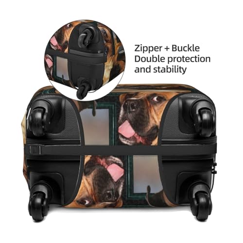 Suitcase Covers For Luggage Boxer Dog Elastic Stretch Luggage Cover Protector (For 18-32 Inch Suitcase)4