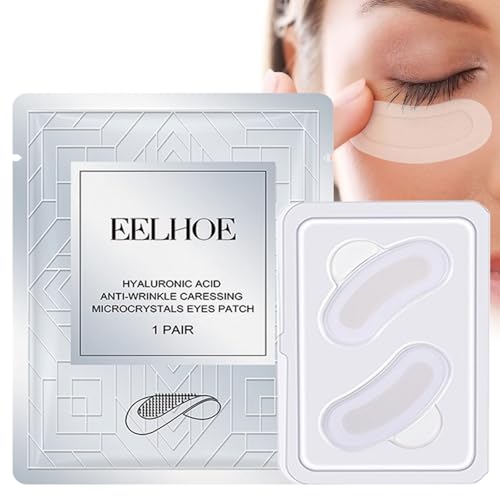 3 pares de parches de ojos de microcristales de ácido hialurónico antiarrugas, máscara de ojos de colágeno de hidrogel, máscara de ojos de microagujas soluble, parches de ojos para ojeras, ojos