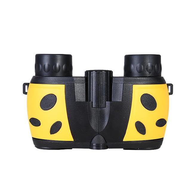 Beetle Shape Toy Binoculars for Kids High-Resolution Lens Rubber Binoculars for Bird Watching Outdoor Play Travel Handheld Telescope (Yellow)-image-9