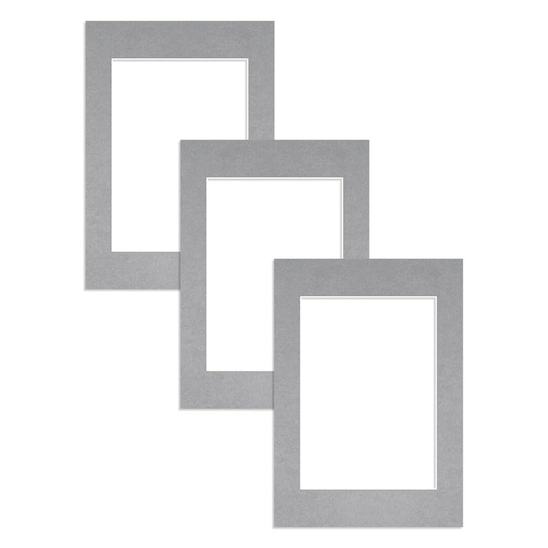 Alison Kingsgate A2 Silver Picture Mount for Frames - A3 Aperture - Pack 3 — image 1