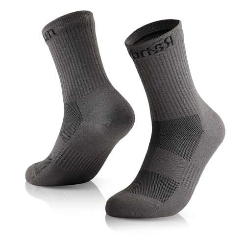 RANDY SUN Waterdichte sokken voor heren en dames, milieuvriendelijk JunCao en katoen, 3-laags ademend en winddicht, naadloos met voetboogondersteuning voor outdoor, dagelijks gebruik, business