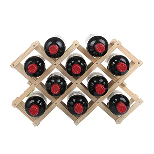 Soporte plegable para botellas de vino de madera para mesa miniatura 1