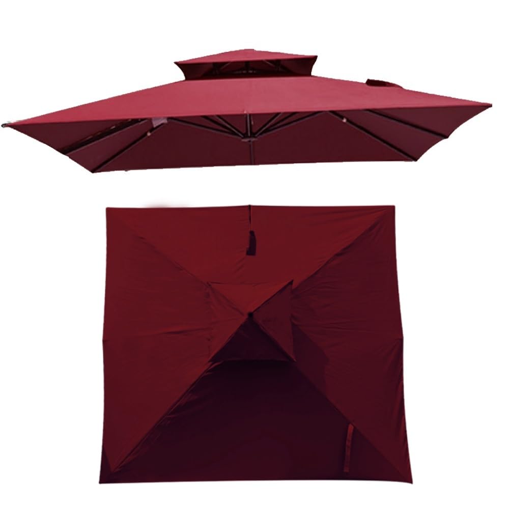300 x 300 cm carré parasol de remplacement couvre - lampe 8 côtes UV 50 + parasol de remplacement tissu jardin Cour piscine marché