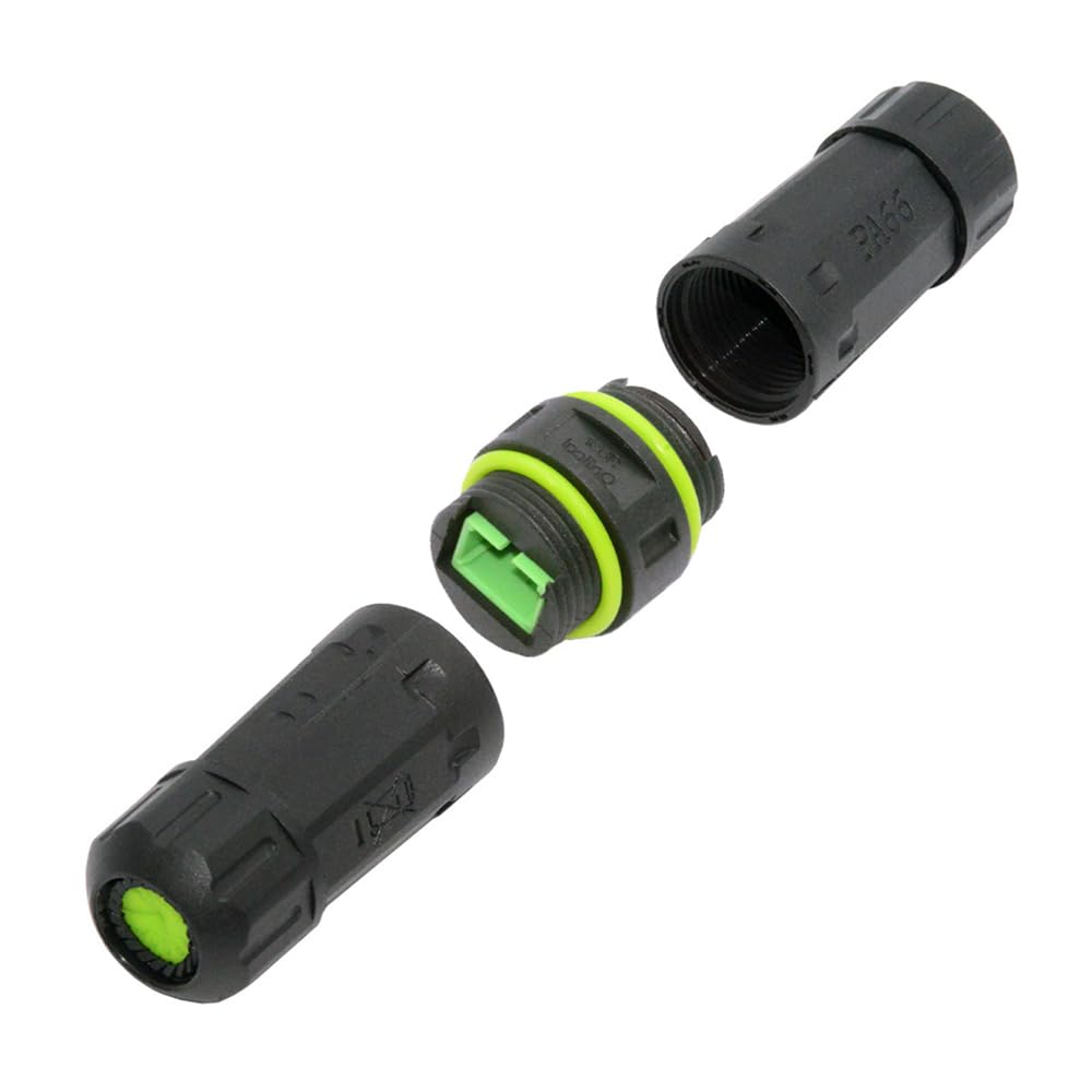 NFHK Connector M20 Locking IP68 Waterproof SC Female to SC Female Singlemode Fiber Optic Patch Internet Networking Extension Adapter Coupler