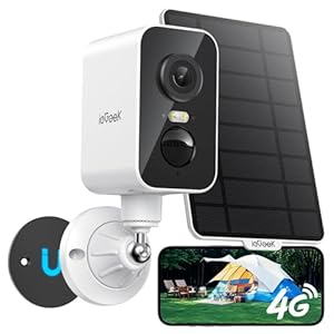 ieGeek Tragbare 4G Überwachungskamera mit SIM Karte, Magnetische Sicherheitskamera für Reisen ohne WLAN, Kamera Solar mit PIR & Farbnachtsicht, 300° Schwenkbereich, 10000Ah Akku, TF/Cloud, IP66