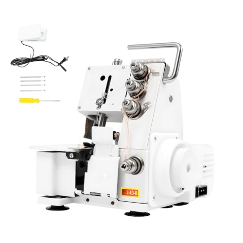 JAYGOVAN Serger Overlock Machine Professional 4 Thread Seaming Machine with Accessory Kit - 1200 Stitches/Minute, LED Light & Foot Controller Durable Heavy-Duty Metal Frame for Cotton, Silk, Denim