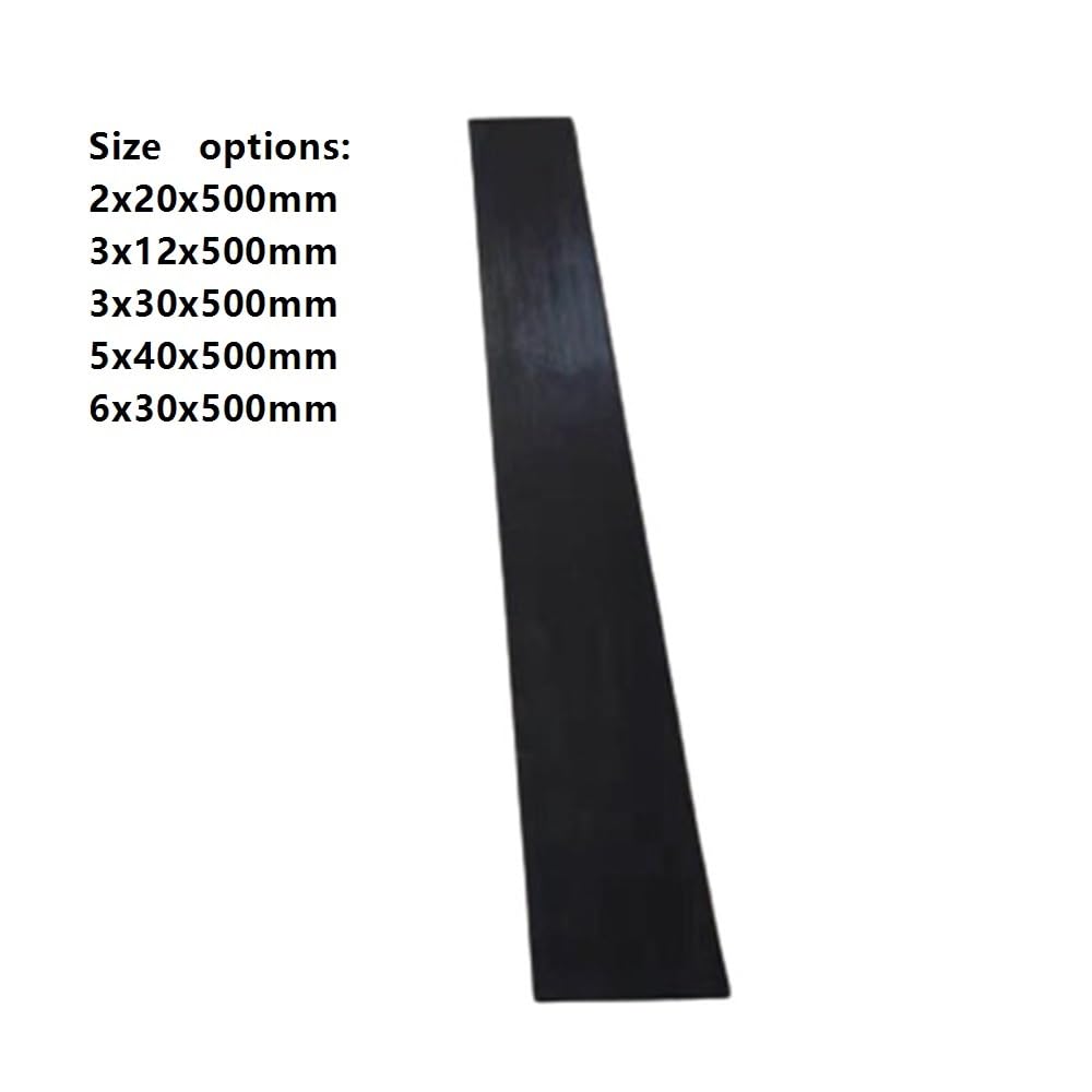 4 barre di supporto in fibra di vetro flessibili leggere nere da 500 mm, barre di supporto quadrate piatte da 12/20/30 mm di larghezza(3x30x500mm)