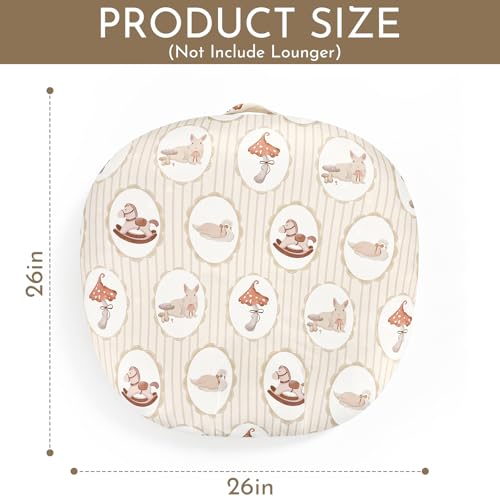 Image of DILIMI Newborn Lounger Cover, Ultra Soft Comfortable Lounger Slipcover Removable Cover for Infant Lounger Pillow, Farm (Pillow Not Included)