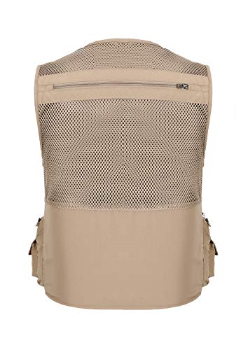Image of Hbufnha Outdoor Fishing Hunting Vest Multi Pockets Work Cargo Jacket
