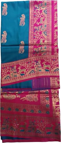 Rajeswari Boutiques magenta baluchari silk saree – image 5