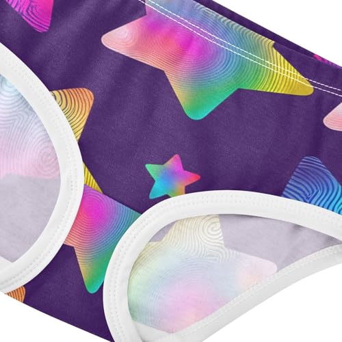 Vibrant Colorful Stars Purple Toddler Underwear Custom 2t Cotton Girl Panties Cute Aesthetic Briefs Kids Undies4