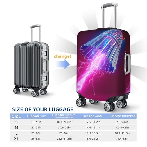 Energy Blast Of Shuttlecock Elastic Travel Luggage Covers Dustproof Scratch-Resistant Suitcase Protector Fit 22-24 Inch4