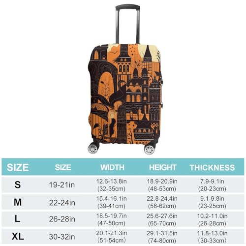 Travel Luggage Cover Suitcase Cover Suitcase Protector Cityscape Style Luggage Covers Washable Baggage Cover Elastic Anti-Scratch Suitcase Case Protector for Adult Personalized Suitcase Covers2