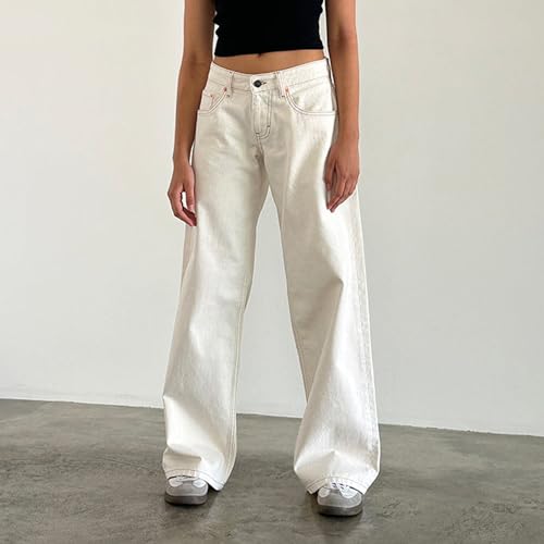 Owl's-Yard Women Straight Wide Leg Jeans Y2k Low Waist Solid Wide Leg Boyfriend Jeans Baggy Denim Pants Streetwear3