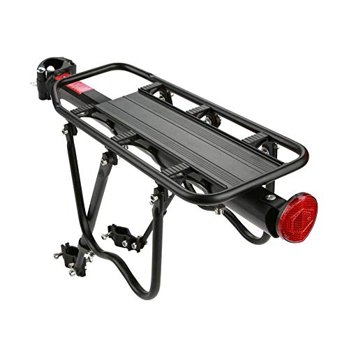 Estink - Soporte Trasero para Bicicleta de montaña, aleación de Aluminio, 50 kg, alforja Ajustable Universal para Asiento Trasero de Bicicleta, con Estante de liberación rápida de 35,5 cm x 14,5 cm