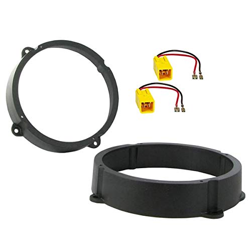 Sound Way Autoradio Altoparlanti Casse Adattatori con Cavi Compatibile con Alfa Romeo 147, 159, Lancia Y, Musa, Fiat Idea, Nero