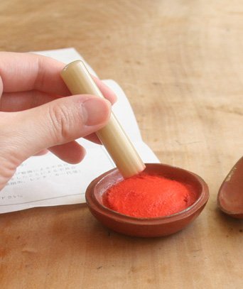 Amazon.co.jp: 朱肉入れ・朱肉池 柿 高岡銅器 : 文房具・オフィス用品