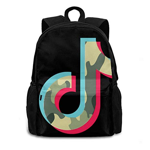 IUBBKI T-ikTok Mochila de Camuflaje Mochila Escolar 3D Mochila para portátil de 16 Pulgadas para Adultos y Adolescentes