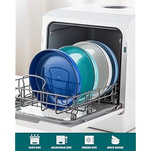 vancasso Pasta Bowls Set of 4, 46 oz Ceramic Salad Serving Bowls and Soup Bowls, Microwave Safe Pasta Plates, Large Shallow Kitchen Dishes, Bonita Series - Blue vancasso Pasta Bowls Set of 4 46 oz Ceramic Salad Serving Bowls and Soup Bowls Microwave Safe Pasta Plates Large Shallow Kitchen Dishes Bonita Series Blue