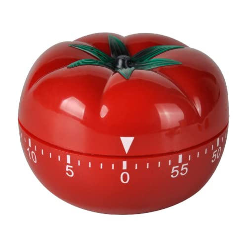 Nicoone Pomodoro Timer, Tomato Shaped Mechanical 60 Minutes Countdown Timer Kitchen Cooking& Baking Helper 6. 3 X 4. 5cm