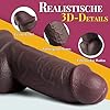 7cm Durchmesser XXL Schwarzer Black Dildo Groß Realistischer Dicker Anal Dildo Penis aus Silikon mit Saugnapf 21cm Riesiger BBC Analdildo mit Adern & Hoden für Männer und Frauen Sexspielzeug Sex Toy #2