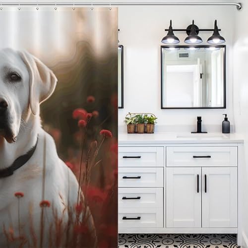 Rideau de douche lavable en machine 183 x 183 cm imprimé animalier - 7