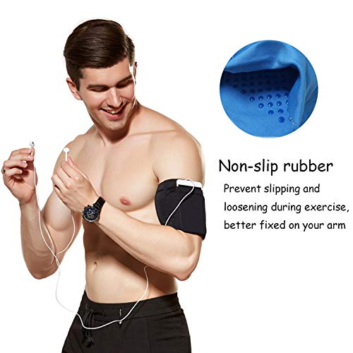 Ailzos Phone Armband Sports Running Armband Lightweight Arm Band Strap Running Phone Holder Pouch Sleeve for Exercise Workout for iPhone 8/7/6/5,Samsung Galaxy S9/S8/S7,Google Pixel, A-Black, S