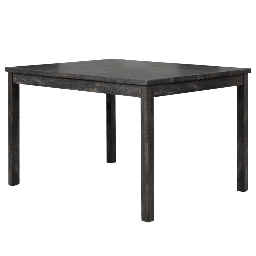 Best Master Furniture CD038DWT Vitaliya 48" Rectangular Wood Dinette Table, Black