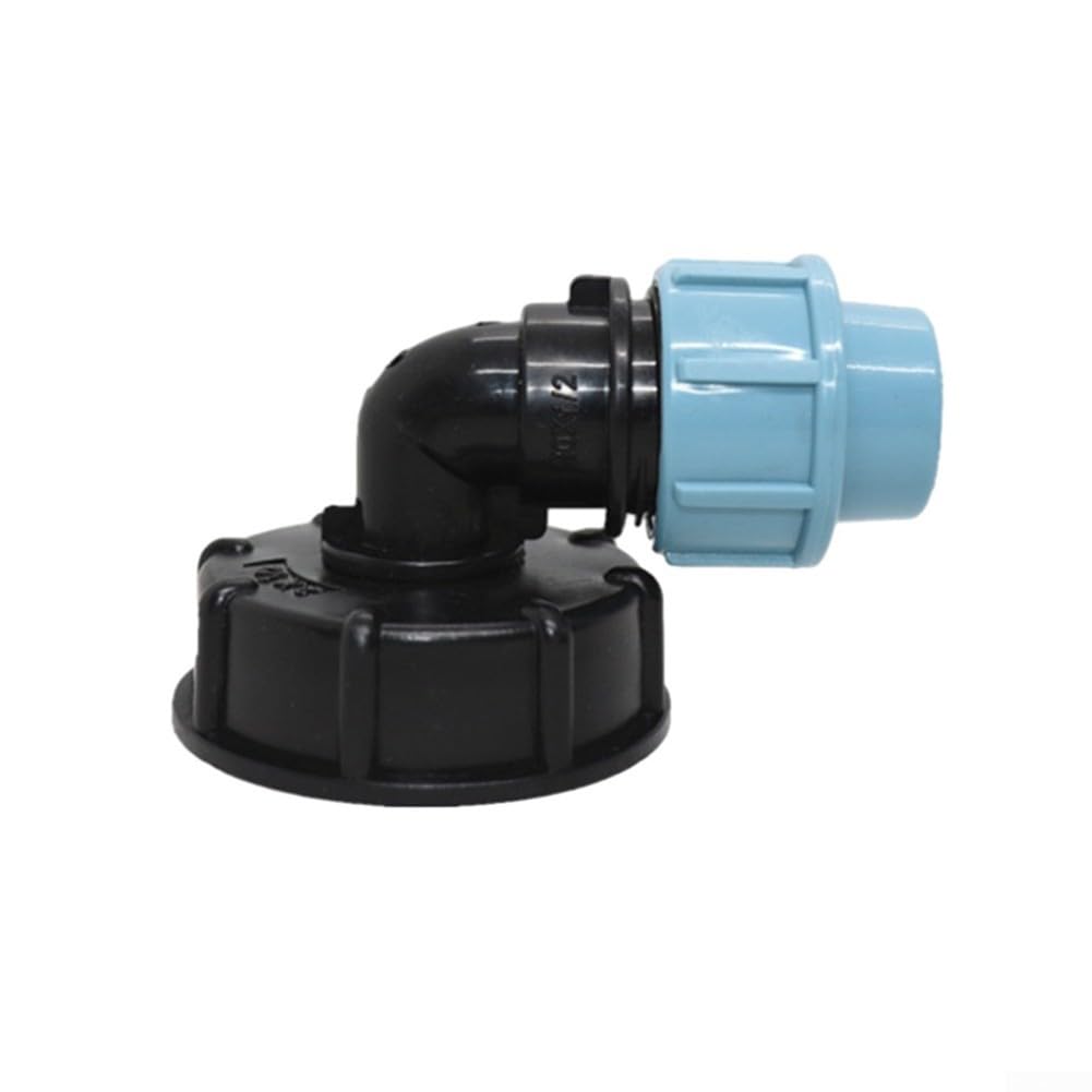 IBC Tank Thread Connectors, 20/25/32mm Water Pipe Fittings Elbow IBC Tank Adapter(Elbow outlet 20mm)