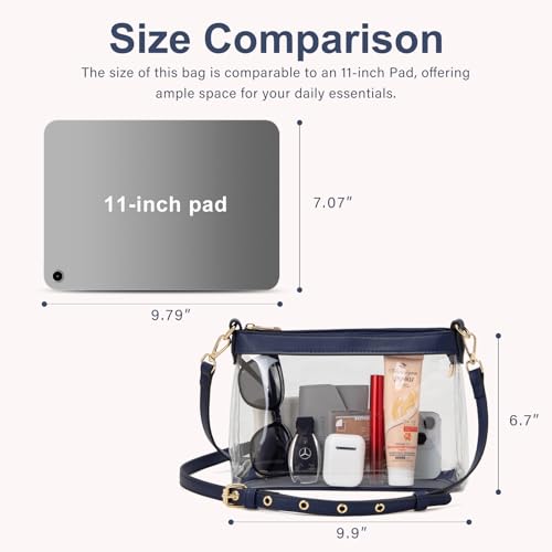 Image of Wuflyover Clear Bag for Stadium Events, Clear Purse for Women