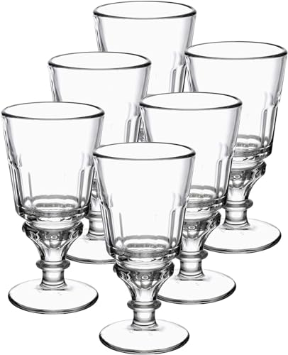 La Rochere Soleil Absinthe Glasses (Set of 6) – Bar Glasses Sets for The Home or Restaurant – Dishwasher Safe Cocktail Glasses – Elegant Goblet Glasses – Sturdy Drinking Glasses Set (10.5 oz)