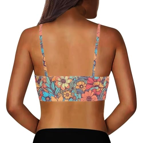 Youngerbaby Sports Camisole Bra for Women Medium Support Yoga Bra Fitness Workout Running Tank Tops2