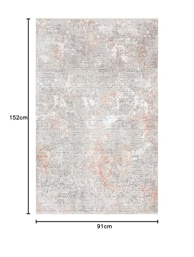 Safavieh Dream Collection Contemporary Rug for Living Room Dining Room Bedroom Short Pile Grey and Multi 3ft x 60 Inch - Image 2