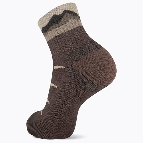 Merrell Camper Everyday Wool Crew Socks 1 Pair, Brown Assort, Men's 9-12 / Women's 10-132