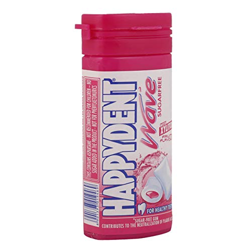 Image of Happydent Wave Xylit Sugarfree Chewing Gum - Fruit Flavour, 30.6g