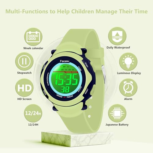 Image of Kids Digital Watch for Girls Boys,Children's Waterproof Colorful Light UP Outdoor Sport Watch with Stopwatch Alarm-Kids Gifts for Girls Boys