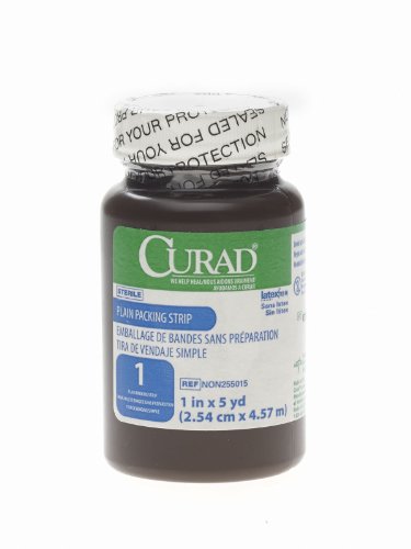 CURAD Sterile Plain Packing Gauze Strips, 1