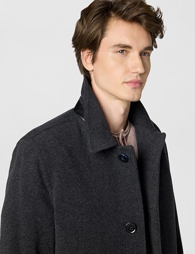 Image of Cole Haan Men's Button-Up Wool Plush Car Coat