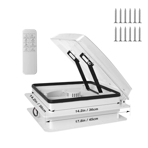 2012 Max Air Belüftung für Wohnmobil Dachventilator Dachlüfter Reversibler Abluftventilator 14', extrem geräuscharmer Dauerbelüftung RV 12V Remote