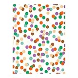 SaveSooo薄葉紙 包装紙 50*70cm 10枚 おしゃれ のし紙 ラッピングペーパー 大判 雛祭り/バレンタイン/お祝い事/入園・入学/卒園・卒業など ギフト包装 プレゼント 手芸DIY用 破れにくい 包装紙 ラッピングペーパー（カラードット）