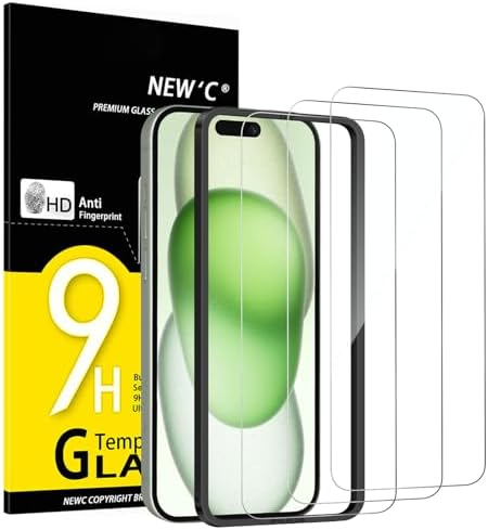 NEW'C 3 Pezzi, Vetro Teperato per Google Pixel 6a (6,1 Pollici), Pellicola Prottetiva Anti