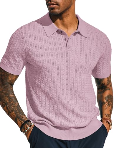 Polo de punto para hombre PJ PAUL JONES de manga corta calado con textura fina