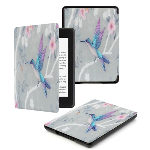 Funda para Kindle De Décima Generación: Funda Inteligente Encendido Y Apagado Automático para Lector Electrónico Kindle con Pantalla De 6', Lanzamiento En 2019 Colibrí Azul De Ensueño