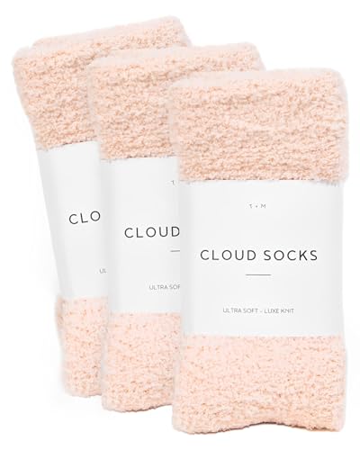 Unboxme Gifts Fuzzy Sock For Women | Cozy Ultra-Luxe Cloud Sock For Women & Men | Warm & Cozy Fuzzy Unisex Sleep Socks | Super Soft Luxurious Fabric (Pink 3 Pairs)