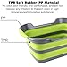 Petschee Collapsible Pet Bathtub with Drainage Hole for Puppy Small Dogs Cats.Multipurpose as Laundry Basket, Storage Organizer, Camping Sink 7.1 Gal/27L（Green）