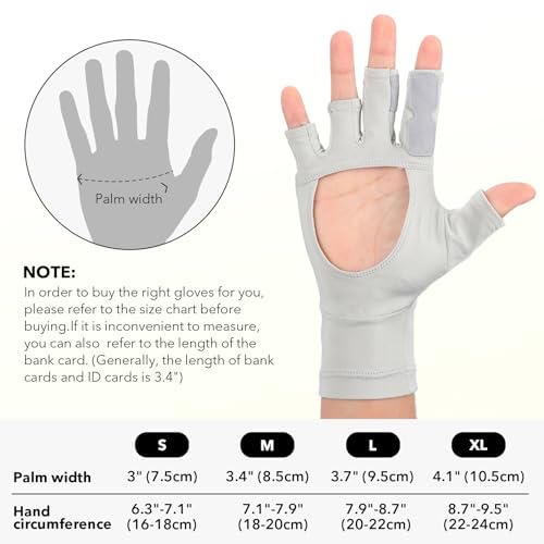 8 Fans Fishing Gloves UPF50+ Fly Fishing Gloves, Fingerless Gloves Sun Protection Gloves Men Women for Outdoor, Kayaking, Cycling, Rowing (Medium) - image 4