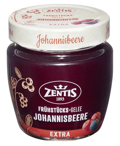 Zentis Rotes Johannisbeer Gelee 230 g – fruchtiges Johannisbeergelee mit ausgewogener Süße für genussvolle Frühstücksmomente